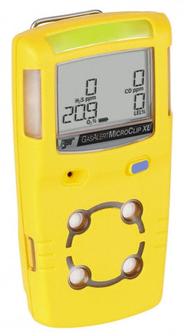 BW GasAlertMicroClip XL Multi-Gas Detector, %LEL, O2